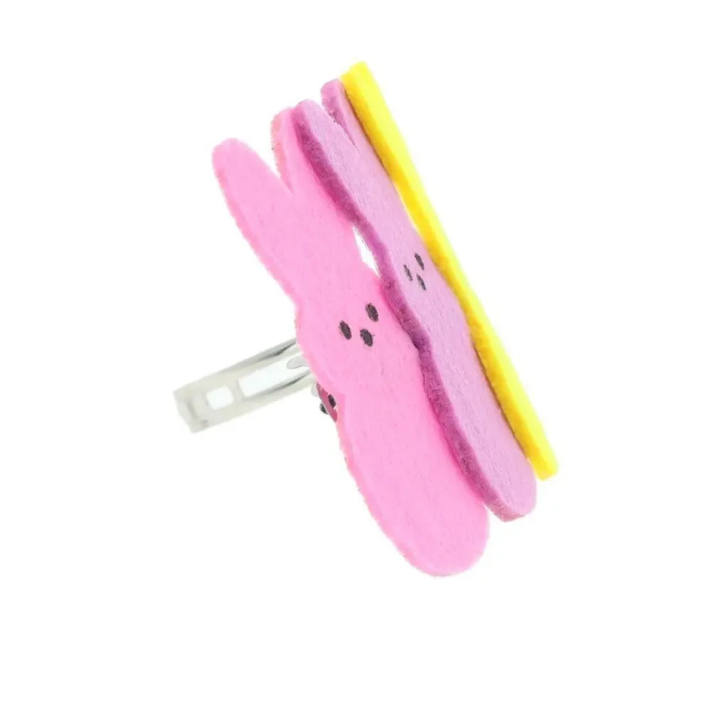 New Bundle of 2 Peeps Easter Colorful Bunny Hair Clips Hair Accessories